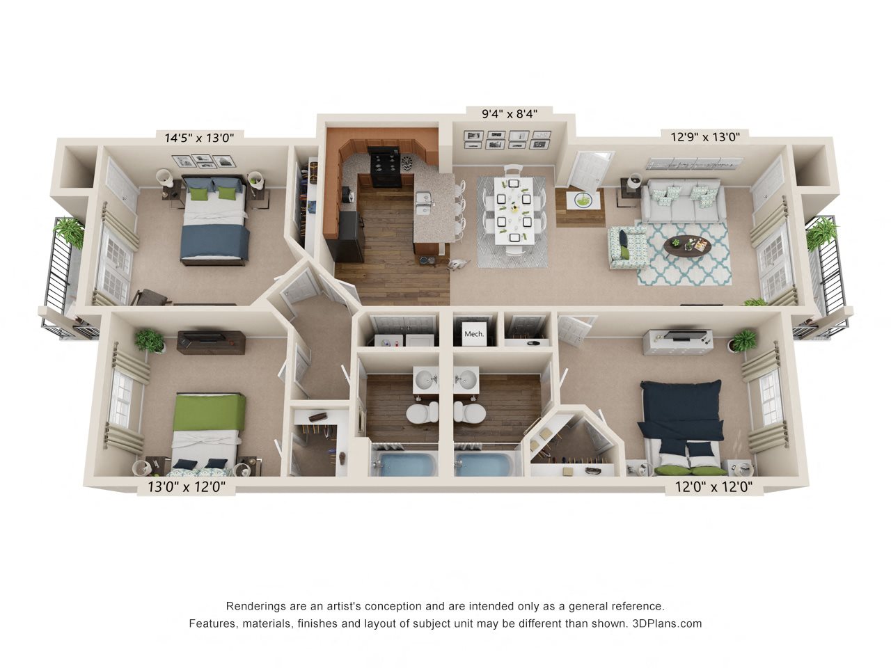 Ardmore Heritage Three Bedroom, Two Bathroom Floor Plan Ardmore Heritage Three Bedroom, Two Bathroom Floor Plan